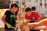 Kinder bauen ihre Stadt der Zukunft- Tag 1 Bauspiel-Woche im Dreke-Ring